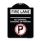 Signmission Fire Lane No Stopping Standing or Parking Heavy-Gauge Aluminum Sign, 24" x 18", BW-1824-24001 A-DES-BW-1824-24001 - alternate 1